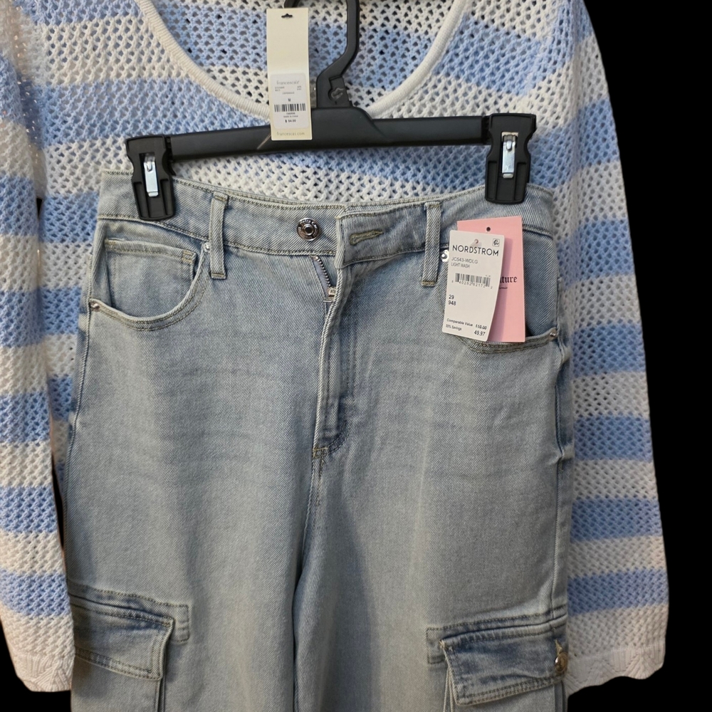 Bundle Treasure & Bond High Rise Light Blue Jeans plus Lightweight top..NWT